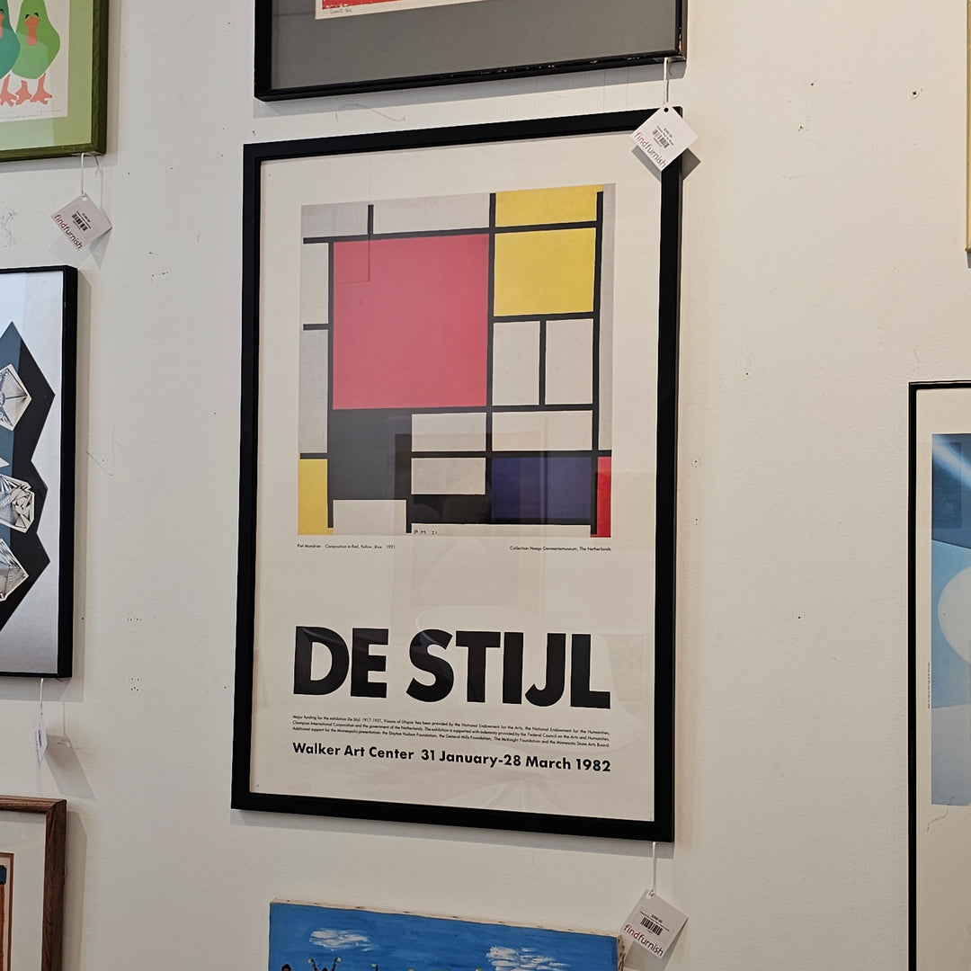 Framed De Stijl Exhibition Poster - Walker Art Center 1982