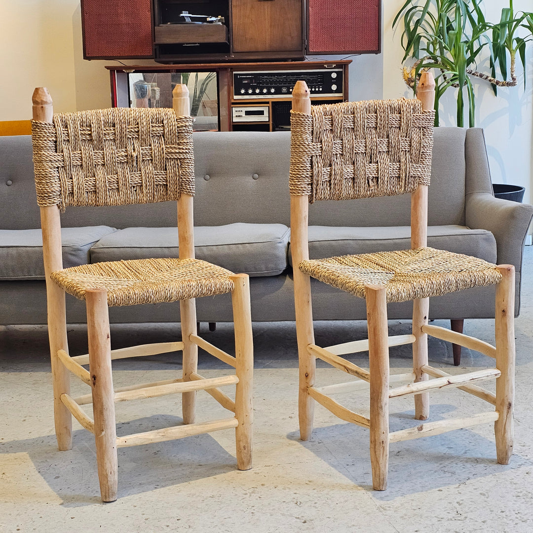 Moroccan Eucalyptus Wood & Cord Chair