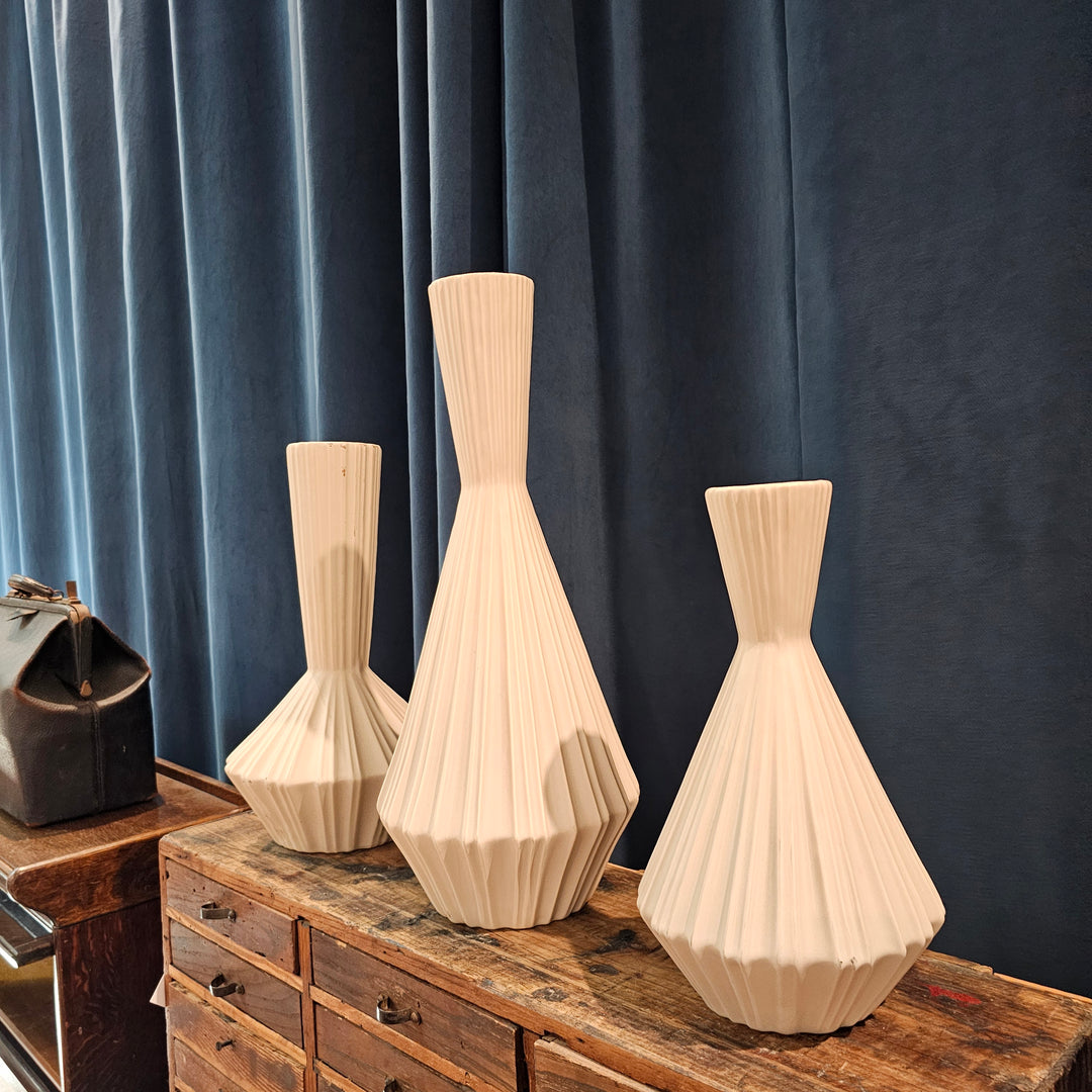 Trio of Modern Geometric Vases