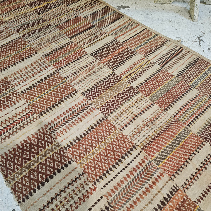 Flatweave Wool Afghan Rug